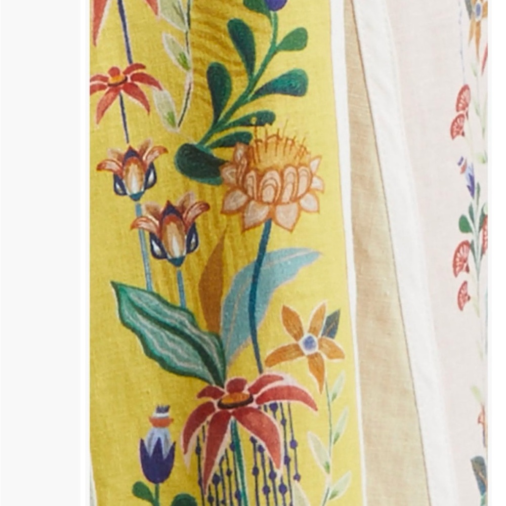 FARM Rio Striped Floral Maxi Dress in Green, Yellow & Pink - Picture 7 of 7